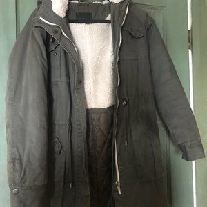 Army Green Long Winter Coat